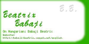beatrix babaji business card